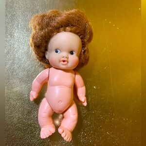 UNEEDA DOLL VINTAGE 1966 BABY PEE WEE COLLECTIBLE DOLL PLASTIC & RUBBER 3.75”